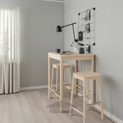 میز بار و 2 عدد چهارپایه بار ایکیا مدل IKEA RÖNNINGE / RÖNNINGE