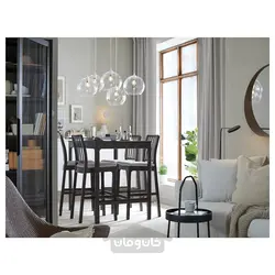 میز بار و 4 عدد چهارپایه بار ایکیا مدل IKEA EKEDALEN / EKEDALEN رنگ قهوه ای تیره