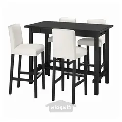 میز بار و 4 عدد چهارپایه بار ایکیا مدل IKEA NORDVIKEN / BERGMUND