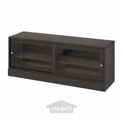 نیمکت تلویزیون با پایه ایکیا مدل IKEA HAVSTA رنگ قهوه ای تیره