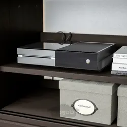 نیمکت تلویزیون با پایه ایکیا مدل IKEA HAVSTA رنگ قهوه ای تیره