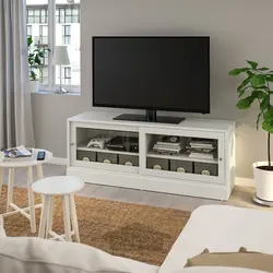 نیمکت تلویزیون با پایه ایکیا مدل IKEA HAVSTA رنگ سفید