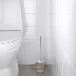 فرچه توالت ایکیا مدل IKEA EKOLN رنگ رنگ بژ