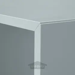 ترکیب کابینت دیواری ایکیا مدل IKEA EKET رنگ خاکستری مایل به آبی روشن/اثر بلوط رنگ آمیزی شده سفید