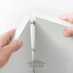 ترکیب کابینت دیواری ایکیا مدل IKEA EKET رنگ اثر بلوط رنگ آمیزی شده سفید/سفید