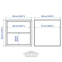ترکیب ذخیره سازی دیواری ایکیا مدل IKEA EKET رنگ اثر بلوط رنگ آمیزی شده سفید/سفید