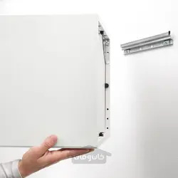 ترکیب ذخیره سازی دیواری ایکیا مدل IKEA EKET رنگ اثر بلوط رنگ آمیزی شده سفید/سفید