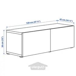 واحد قفسه با درب ایکیا مدل IKEA BESTÅ رنگ سفید/ سفید لاپویکن