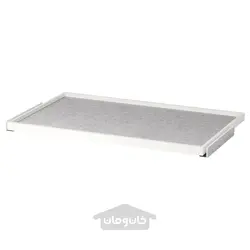 سینی کشو دار با زیرانداز ایکیا مدل IKEA KOMPLEMENT رنگ سفید/خاکستری روشن