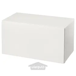 نیمکت با محل نگهداری اسباب بازی ایکیا مدل IKEA SMÅSTAD رنگ سفید/سفید