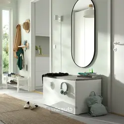 نیمکت با محل نگهداری اسباب بازی ایکیا مدل IKEA SMÅSTAD رنگ سفید/سفید