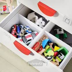 ترکیب ذخیره سازی ایکیا مدل IKEA SMÅSTAD / PLATSA رنگ سفید با قاب / با نیمکت