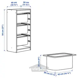 ترکیب ذخیره سازی با جعبه ایکیا مدل IKEA TROFAST