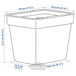 سطل درب دار ایکیا مدل IKEA HÅLLBAR