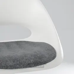 صندلی میز تحریر کودک با پد ایکیا مدل IKEA LOBERGET / SIBBEN رنگ سفید/خاکستری تیره