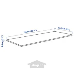 میز کار ایکیا مدل IKEA EKBACKEN رنگ اثر سنگ آهک /لمینت