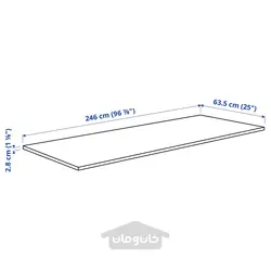 میز کار ایکیا مدل IKEA EKBACKEN رنگ اثر سنگ آهک /لمینت
