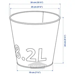گلدان گیاه ایکیا مدل IKEA ÅKERBÄR رنگ داخل/خارج/گالوانیزه