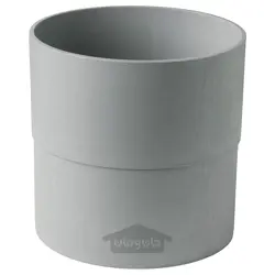 گلدان گیاه ایکیا مدل IKEA NYPON رنگ داخل/خارج خاکستری