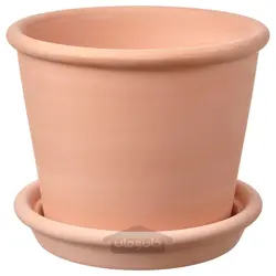 گلدان گیاه با نعلبکی ایکیا مدل IKEA MUSKOTBLOMMA