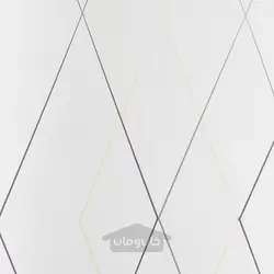 پرده حمام ایکیا مدل IKEA BASTSJÖN رنگ سفید زرد / یاسی