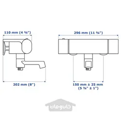 میکسر حمام/دوش ترموستاتیک ایکیا مدل IKEA BROGRUND