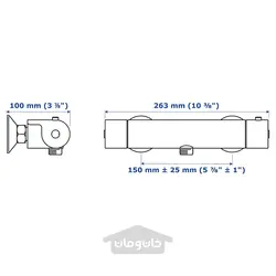میکسر دوش ترموستاتیک ایکیا مدل IKEA VALLAMOSSE