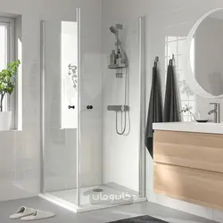 کابین دوش با 2 درب / سینی ایکیا مدل IKEA OPPEJEN / FOTINGEN