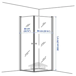 کابین دوش با 2 درب ایکیا مدل IKEA OPPEJEN