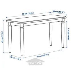 میز با 2 عدد صندلی و نیمکت ایکیا مدل IKEA DANDERYD / DANDERYD