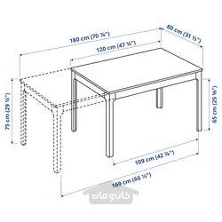 میز با 2 عدد صندلی و نیمکت ایکیا مدل IKEA EKEDALEN / EKEDALEN
