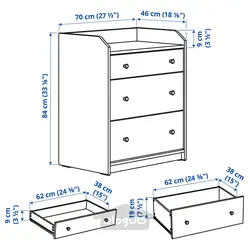 مبلمان اتاق خواب ست 3 عددی ایکیا مدل IKEA HAUGA