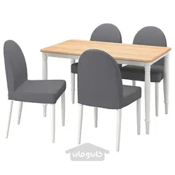 میز و 4 عدد صندلی ایکیا مدل IKEA DANDERYD / DANDERYD رنگ روکش بلوط/سفید