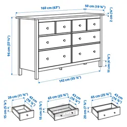 مبلمان اتاق خواب ست 3 عددی ایکیا مدل IKEA HEMNES