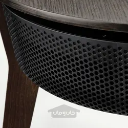 میز با دستگاه تصفیه هوا ایکیا مدل IKEA STARKVIND رنگ فیلتر گاز اضافی روکش بلوط رنگ آمیزی شده/قهوه ای تیره