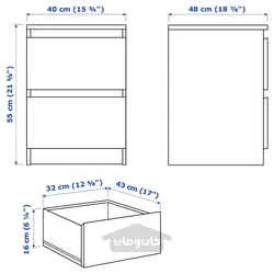 مبلمان اتاق خواب ست 3 عددی ایکیا مدل IKEA MALM