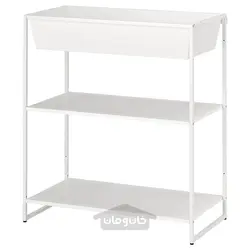 واحد قفسه بندی با ظرف ایکیا مدل IKEA JOSTEIN رنگ داخل/خارج/سفید فلزی