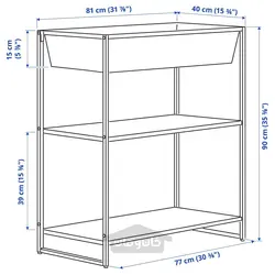 واحد قفسه بندی با ظرف ایکیا مدل IKEA JOSTEIN رنگ داخل/خارج/سفید فلزی