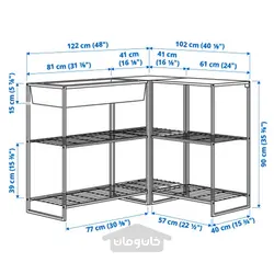 واحد قفسه بندی با ظرف ایکیا مدل IKEA JOSTEIN