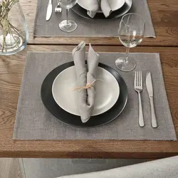 فرش سفره ایکیا مدل IKEA SVARTSENAP رنگ خاکستری