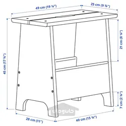چهارپایه با انبار ایکیا مدل IKEA PERJOHAN