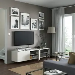 میز تلویزیون با درب ایکیا مدل IKEA BESTÅ رنگ سفید/ سفید لاپویکن
