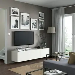 میز تلویزیون با درب ایکیا مدل IKEA BESTÅ رنگ سفید/ سفید لاپویکن