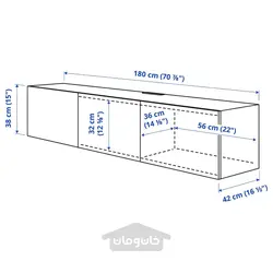 میز تلویزیون با درب ایکیا مدل IKEA BESTÅ رنگ سفید/ سفید لاپویکن