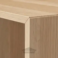 ترکیب کابینت برای تلویزیون ایکیا مدل IKEA BESTÅ / EKET رنگ سفید/اثر بلوط رنگ آمیزی شده سفید