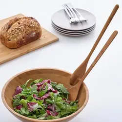 مجموعه 2 عددی قاشق و چنگال سرو سالاد بامبو ایکیا مدل GRONSAKER IKEA