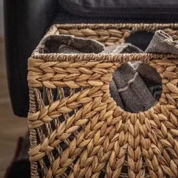 سبد، سنبل آبی طبیعی / علف دریایی 32x33x32 سانتی متری ایکیا مدل IKEA LUSTIGKURRE