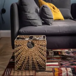 سبد، سنبل آبی طبیعی / علف دریایی 32x33x32 سانتی متری ایکیا مدل IKEA LUSTIGKURRE