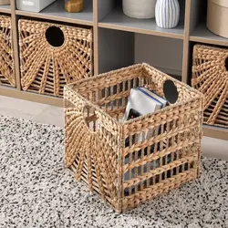 سبد، سنبل آبی طبیعی / علف دریایی 32x33x32 سانتی متری ایکیا مدل IKEA LUSTIGKURRE