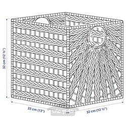 سبد، سنبل آبی طبیعی / علف دریایی 32x33x32 سانتی متری ایکیا مدل IKEA LUSTIGKURRE